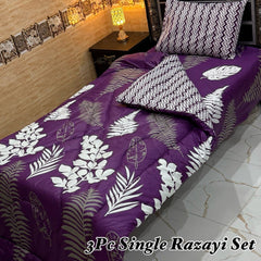 WINTER SINGLE RAZAI SET – 3 PCS  (Heavy Filling)