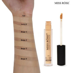 MISS ROSE Liquid Concealer | Ivory 6 | Waterproof High-Coverage Formula (5ml)