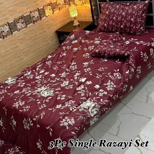 WINTER SINGLE RAZAI SET – 3 PCS