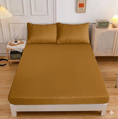 LUXURY SOLID STRIPES FITTED SHEET