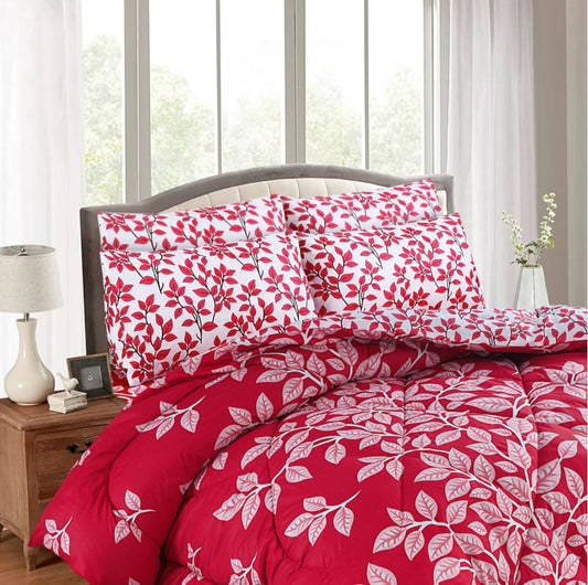 RED VELVET COMFORTER SET- 7 PCS