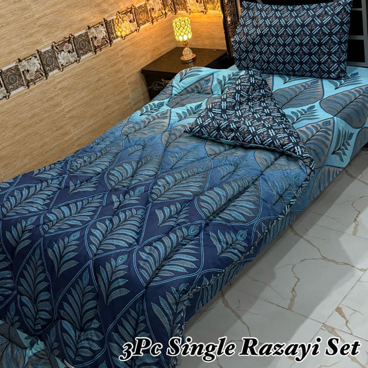 WINTER SINGLE RAZAI SET – 3 PCS  (Heavy Filling)