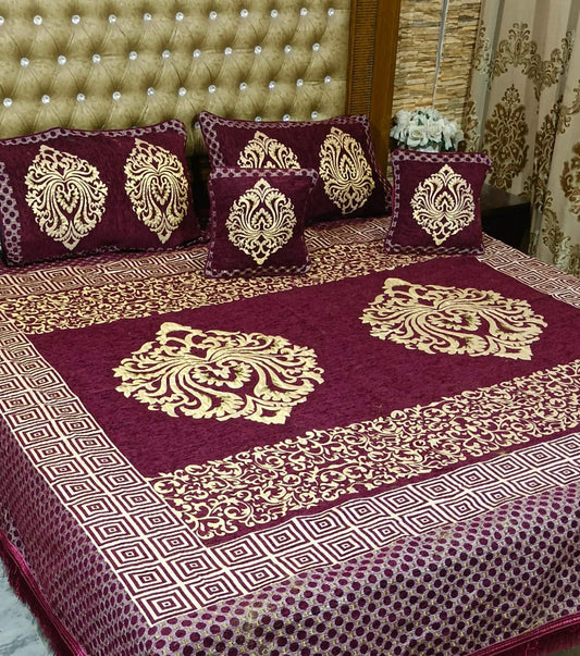 Velvet Bed Sheet Set 5PC