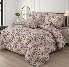AUTUMN BLOOM KING COMFORTER SET 7 PCS