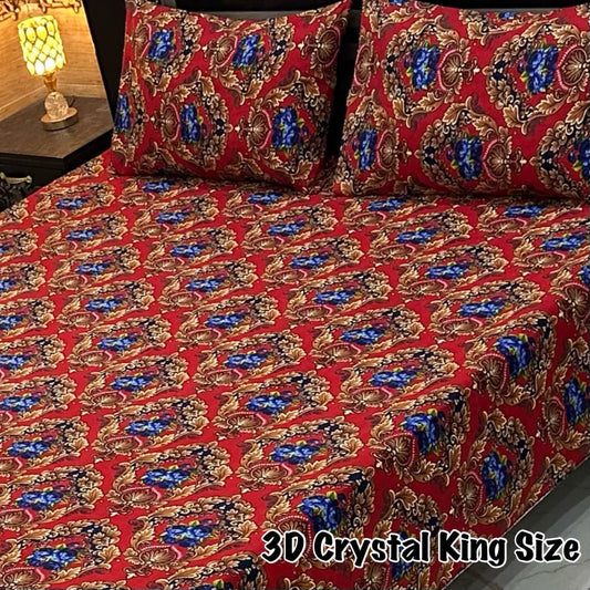 CRYSTAL COTTON BEDSHEET SET - 3 PCS (PREMIUM)