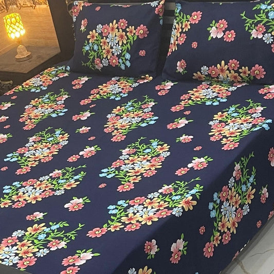 CRYSTAL COTTON BEDSHEET SET - 3 PCS (PREMIUM)