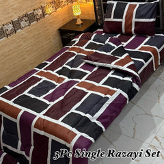 WINTER SINGLE RAZAI SET – 3 PCS  (Heavy Filling)