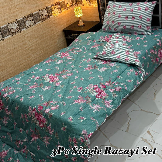 WINTER SINGLE RAZAI SET – 3 PCS