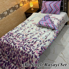 WINTER SINGLE RAZAI SET – 3 PCS  (Heavy Filling)