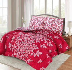 RED VELVET COMFORTER SET- 7 PCS