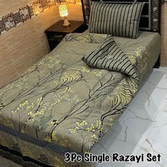 WINTER SINGLE RAZAI SET – 3 PCS  (500 GSM Heavy Filling)
