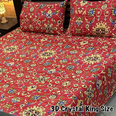 CRYSTAL COTTON BEDSHEET SET - 3 PCS (PREMIUM)