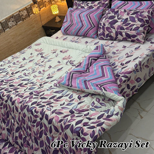 WINTER RAZAI SET – 6 PCS C913 (Heavy Filling)