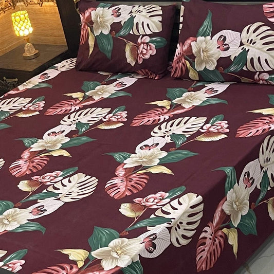 CRYSTAL COTTON BEDSHEET SET - 3 PCS (PREMIUM)