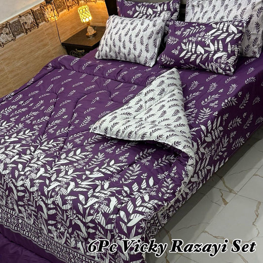 WINTER RAZAI SET – 6 PCS C911 (Heavy Filling)