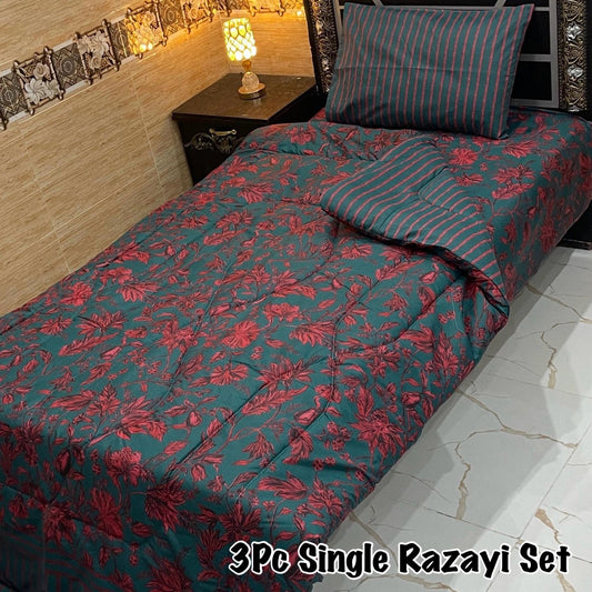 WINTER SINGLE RAZAI SET – 3 PCS
