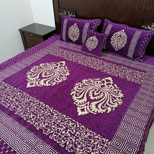 Velvet Bed Sheet Set 5PC