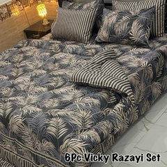 WINTER RAZAI SET – 6 PCS # 9812  (Heavy Filling)