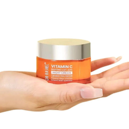 Dr. Rashel Vitamin C Brightening & Anti-Aging NIGHT Cream | Deep Repair & Skin Renewal Moisturizer (50 g) | Imported