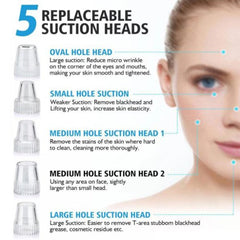 Blackhead Suction Remover Portable Pore Cleaner with LED Display and Multiple Suction Levels