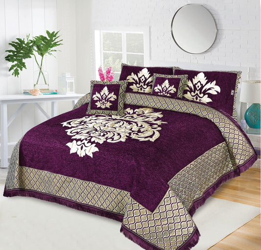 Velvet Bed Sheet F-175 PURPLE