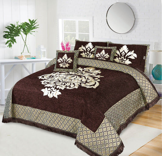 Velvet Bed Sheet F-170 BROWN