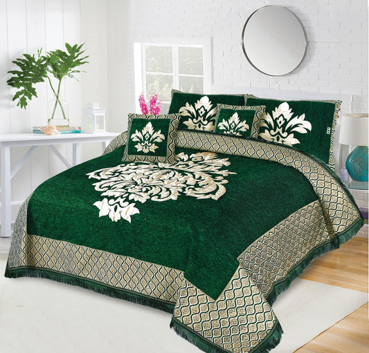 Velvet Bed Sheet F-174 GREEN