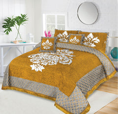 Velvet Bed Sheet F-173 YELLOW