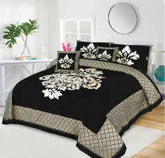 Velvet Bed Sheet F-168 BLACK